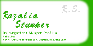 rozalia stumper business card